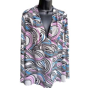 Worthington Multicolor Abstract Print Top Sz L
